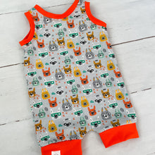Load image into Gallery viewer, Puppy Faces Shortie Romper
