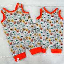 Load image into Gallery viewer, Puppy Faces Shortie Romper
