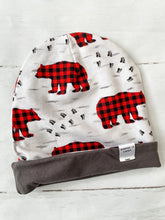 Load image into Gallery viewer, Bear Walk/Grey Slouchy Beanie
