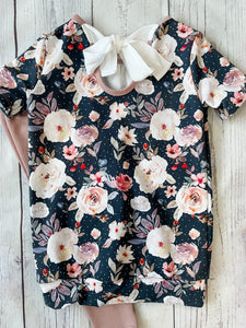 Floral Knotted Sweater Dress