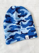 Load image into Gallery viewer, Blue Camo Slouchy Beanie

